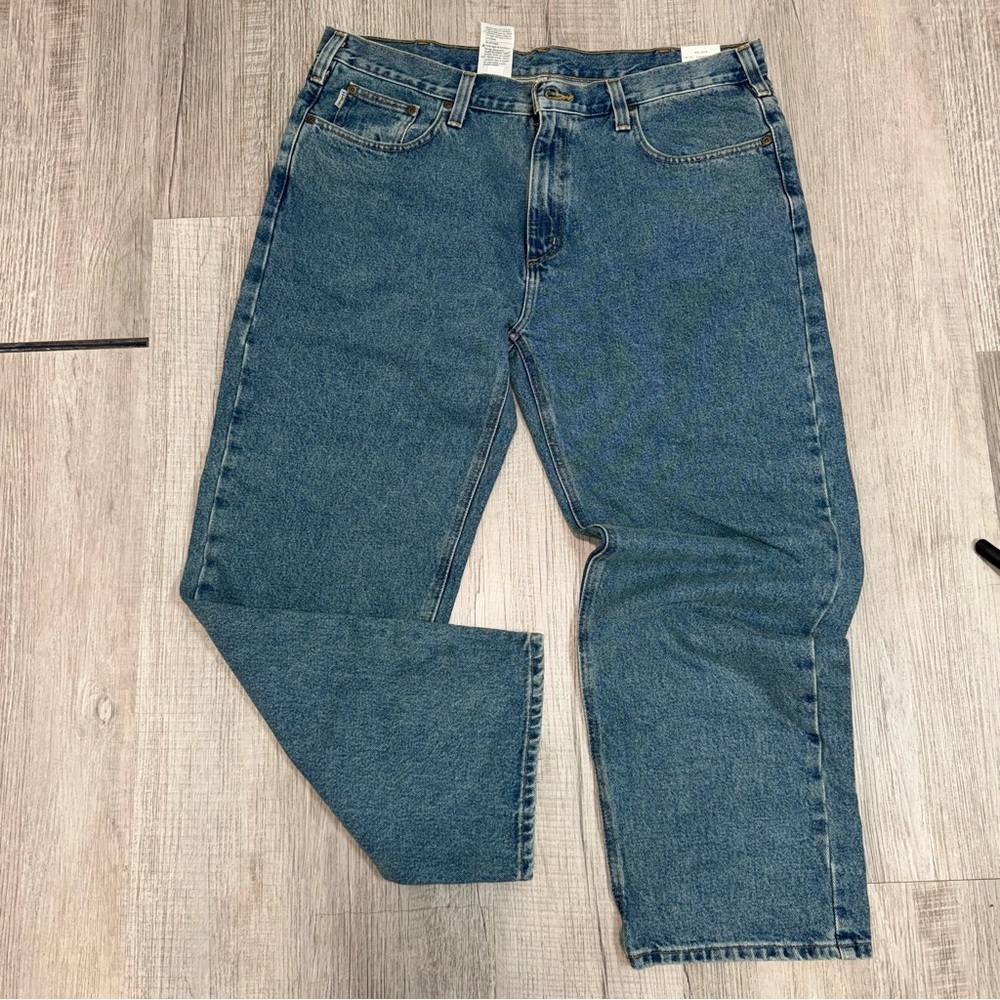 Carhartt Men's Relaxed Fit Jean Straight Leg Light Vintage Blue 40x30 B460 NWT